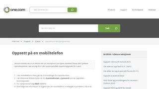 
                            5. Oppsett på en mobiltelefon – Support | One.com