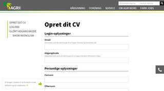
                            6. Opret dit CV / agrinord.dk