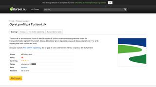 
                            3. Opret profil på Turteori.dk | eKurser.nu