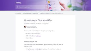 
                            12. Opsætning af Check-ind iPad | Famly Help Center