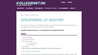 
                            5. Opsætning af router – Kollegienet.dk