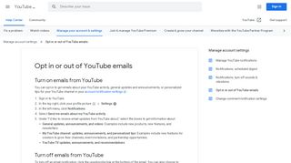 
                            7. Opt in or out of YouTube emails - YouTube Help - Google Support