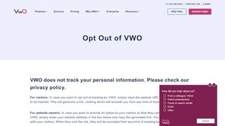 
                            9. Opt Out of VWO