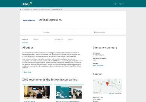 
                            11. Optical Express AG als Arbeitgeber | XING Unternehmen