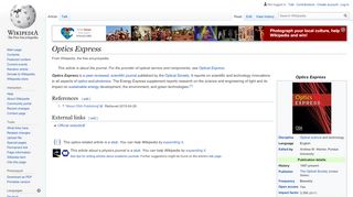 
                            8. Optics Express - Wikipedia