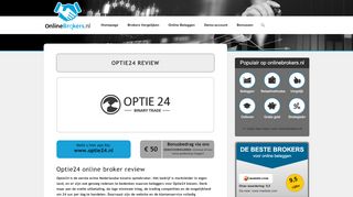 Optie24, Beleggen in binaire opties - Onlinebrokers.nl