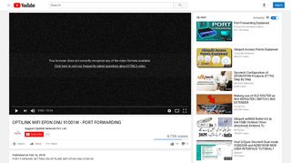
                            4. OPTILINK WIFI EPON ONU 91001W - PORT FORWARDING - YouTube