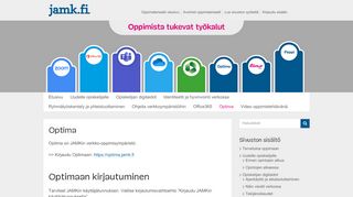 
                            9. Optimaan kirjautuminen - Avoimet oppimateriaalit - JAMK