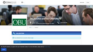 
                            9. Optimal Resume at OKLAHOMA BAPTIST UNIVERSITY