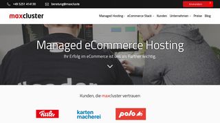 
                            3. Optimized eCommerce Hosting // maxcluster