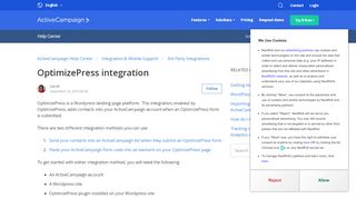 
                            13. OptimizePress integration – ActiveCampaign Help Center