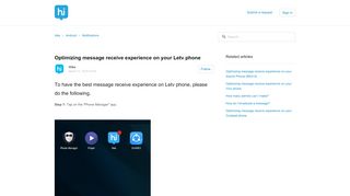 
                            9. Optimizing message receive experience on your Letv phone – hike