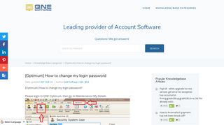
                            6. [Optimum] How to change my login password - QNE - Support