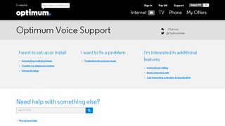 
                            3. Optimum Voice Phone Support and Help Center | Optimum