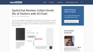 
                            3. OptinChat Review: Collect Email IDs of Visitors with AI Chat