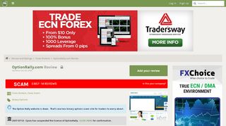 
                            11. Option Rally | WARNING | Reviews and ratings by Forex Peace Army