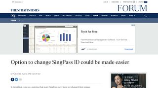 
                            5. Option to change SingPass ID could be made easier, Letters in Print ...