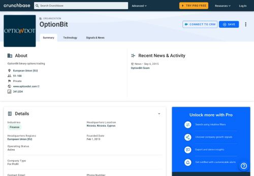 
                            6. OptionBit | Crunchbase
