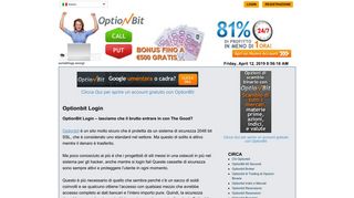 
                            2. OptionBit Login - lasciamo che il brutto entrare in con The Good?