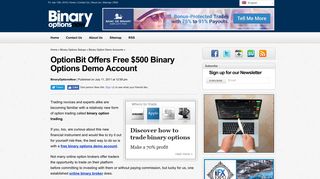 
                            7. OptionBit Offers Free $500 Binary Options Demo Account