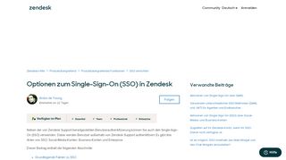
                            4. Optionen zum Single-Sign-On (SSO) in Zendesk Support – Zendesk ...