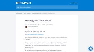 
                            9. Optmyzr — Getting Started with Optmyzr