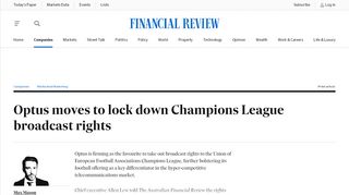 
                            11. Optus moves to lock down Champions League broadcast ...