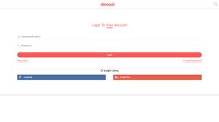
                            5. Or login via - Dineout