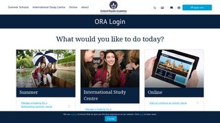 
                            1. ORA Login - Oxford Summer School from Oxford Royale Academy