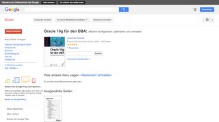 
                            12. Oracle 10g für den DBA: effizient konfigurieren, optimieren und ...