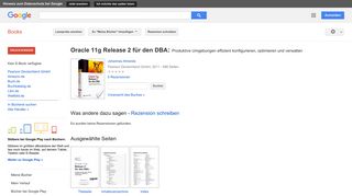 
                            8. Oracle 11g Release 2 für den DBA: Produktive Umgebungen effizient ...