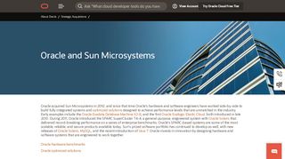 
                            1. Oracle and Sun Microsystems | Strategic Acquisitions | Oracle