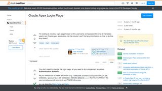 
                            9. Oracle Apex Login Page - Stack Overflow