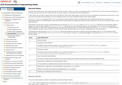 
                            6. Oracle ATG Web Commerce - Security Status - Oracle Docs