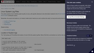
                            7. ORACLE-BASE - Linux System Log Files