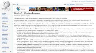 
                            8. Oracle Certification Program - Wikipedia