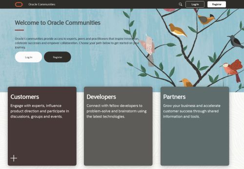 
                            4. Oracle Community: 欢迎