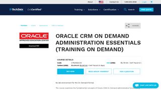 
                            8. Oracle CRM On Demand Administration Essentials (Training On ...