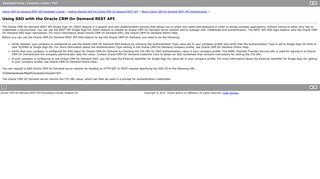 
                            9. Oracle CRM On Demand Documentation Library: Using SSO with ...