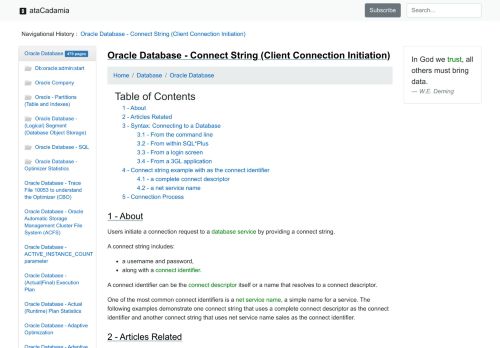 
                            13. Oracle Database - Connect String (Client Connection Initiation ...