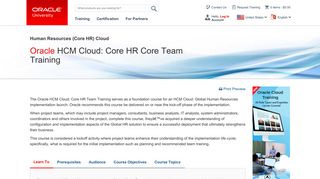 
                            6. Oracle HCM Cloud: Core HR Core Team Training | Oracle University