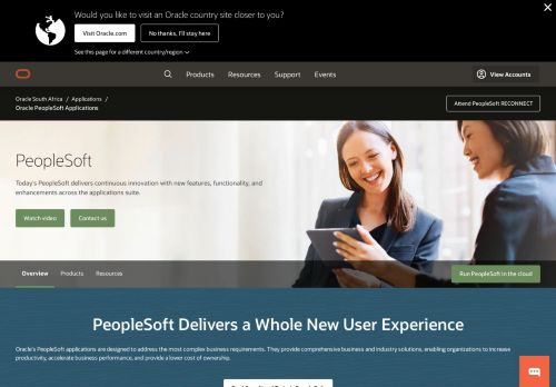 
                            9. Oracle PeopleSoft Applications | Oracle South Africa
