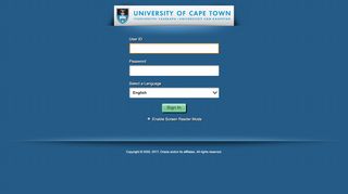 
                            6. Oracle PeopleSoft Sign-in - to Apply to UCT Online