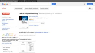 
                            10. Oracle-Programmierung: Datenbankprogrammierung und -administration