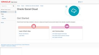 
                            6. Oracle Social Cloud - Get Started - Oracle Docs