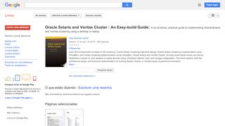 
                            10. Oracle Solaris and Veritas Cluster : An Easy-build Guide: A ...