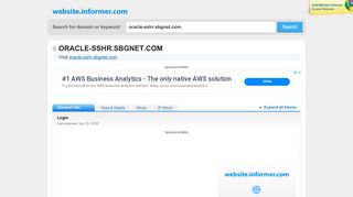 
                            5. oracle-sshr.sbgnet.com at Website Informer. Login. Visit Oracle Sshr ...