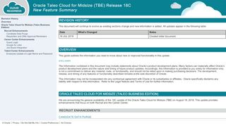 
                            12. Oracle Taleo Cloud for Midsize (TBE) Release 18C
