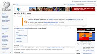 
                            5. Oracle Thinkquest - Wikipedia