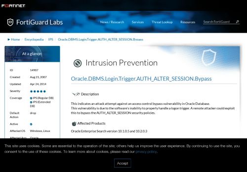 
                            13. Oracle.DBMS.Login.Trigger.AUTH_ALTER_SESSION.Bypass | IPS ...